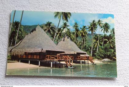 Cpsm 1974, hôtel Bali, Maharepa, Mooréa, Polynésie Française