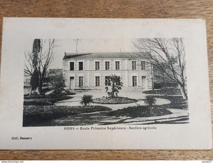 CPA Pons 17 - école primaire supérieure, section agricole
