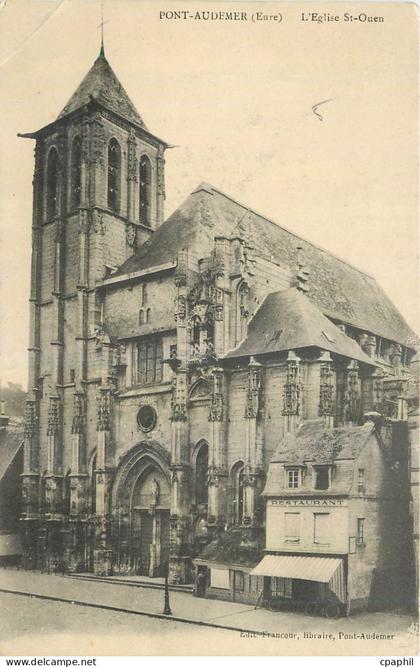 CPA Pont Audemer Eure L'Eglise St Ouen