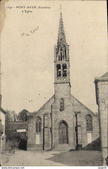 CPA Pont Aven Finistere l'Eglise