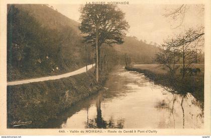 CPA Vallee du Noireau La Suisse Normande Route de Conde a Pont d'Ouilly