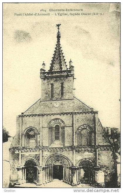 PONT L'ABBE D'ARNOULT  - L'EGLISE FACADE OUEST ( XII s )   1624