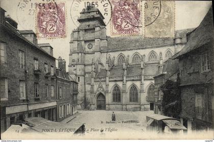 CPA Pont L'Eveque La place de l'eglise