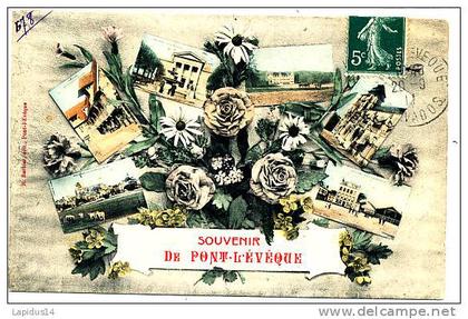 S 587 / CPA    PONT L´EVEQUE  (14)   MULTIVUES SOUVENIR DE PONT L' EVEQUE