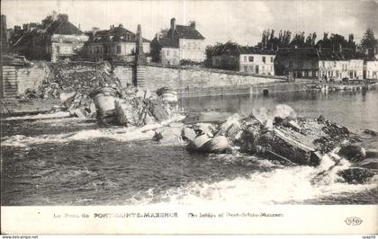 CPA Guerre Le Pont de Pont Sainte Maxence The Bridge of Pont Sainte Militaria