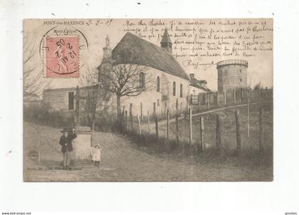 PONT SAINTE MAXENCE (OISE) MONT CALIPET (HOMME ET FILLETTE DEVANT CALVAIRE) 1905