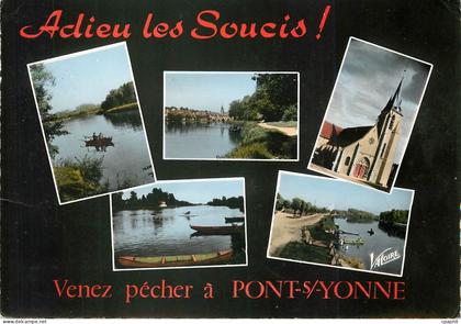 CPM La Vallee de l'Yonne Pont sur Yonne Les plaisirs de la peche
