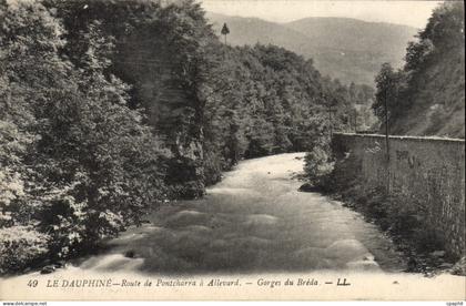 CPA Le Dauphine Route de Pontcharra a Allevard Gorges du Breda