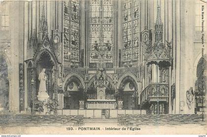 CPA Pontmain Interieur de l'Eglise