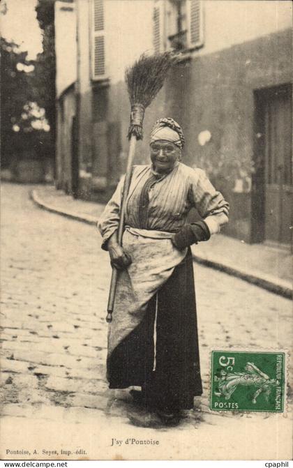 Val D'Oise- Pontoise- J'sy d'Pontoise- balai -CPA