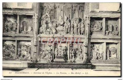 CPA Pontorson Interieur de l'Eglise La Passion Bas relief