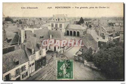 CPA Pontorson Vue Generale Prise Du Clocher