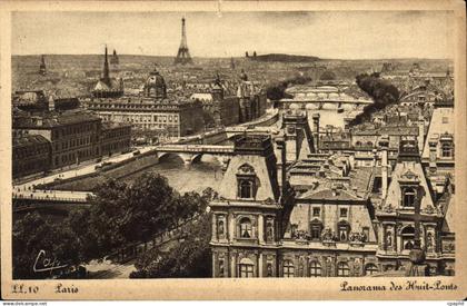 CPA Paris Panorama des Huit Ponts