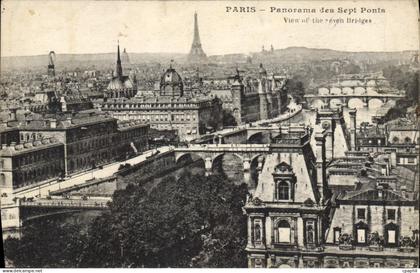 CPA Paris Panorama des Sept Ponts