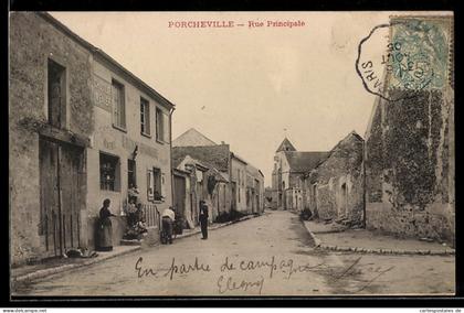CPA Porcheville, Rue Principale