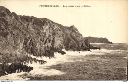 CPA Porquerolles Les Brisants de la Galere