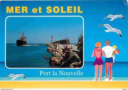 Carte Postale - 11 - Port la Nouvelle - La Jetée - Bateaux - Flamme Postale de Port la Nouvelle - CPM - Voir Scans Recto
