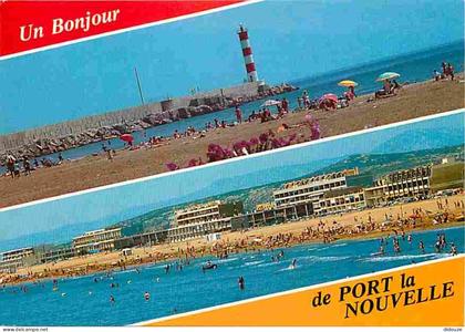 Carte Postale - 11 - Port la Nouvelle - Multivues - Scènes de Plage - Flamme Postale de Port la Nouvelle - CPM - Voir Sc