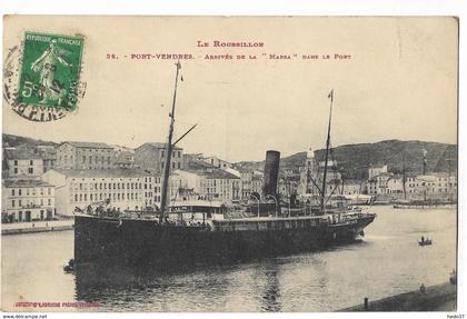 Port-Vendres - Arrivée de la "Marsa" dans le Port