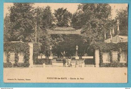 58 - Pougues les Eaux - Entrée du Parc - Splendid Hotel - Animé - Carte Vierge