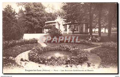 CPA Pougues les Eaux Parc Les Sources Exterieures et bassin