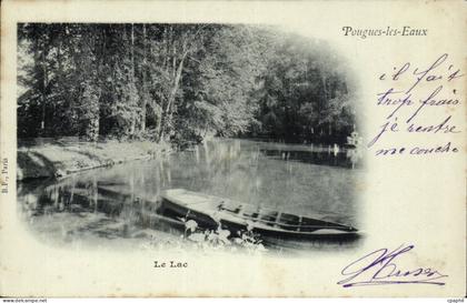 Pougues les Eaux - Le Lac - bateau - boat CPA