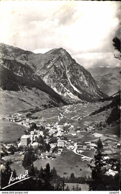CPA Pralognan la Vanoise Savoie vue generale et Pointe de Villeneuve