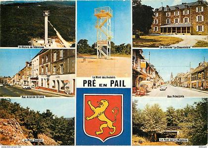 53 - Pré en Pail - Multivues - Blasons - CPM - Voir Scans Recto-Verso