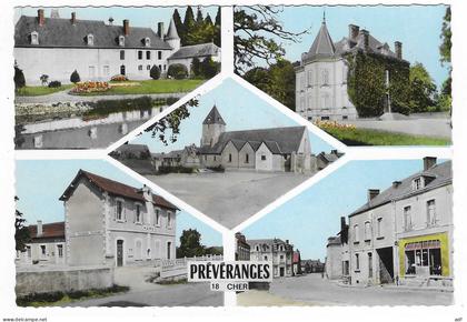 CPSM MULTIVUES SOUVENIR DE PREVERANGES, CHER 18