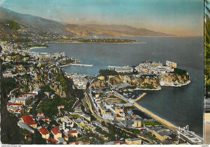 CPM Cote d'Azur Vue generale sur le rocher de Monaco Monte Carlo Le Cap Martin et l'Italie