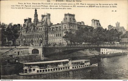 CPA Paris Hotel de Ville