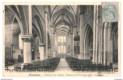 CPA - Carte Postale  France -Puiseaux  Intérieur de l'église début 1900VM34168i