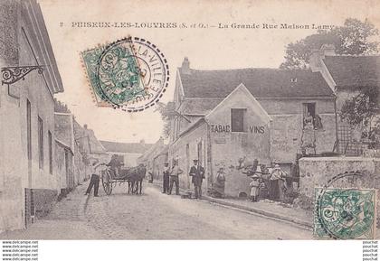 F12-95) PUISEUX LES LOUVRES - LA GRANDE RUE MAISON LAMY - BELLE ANIMATION - HABITANTS - 1907