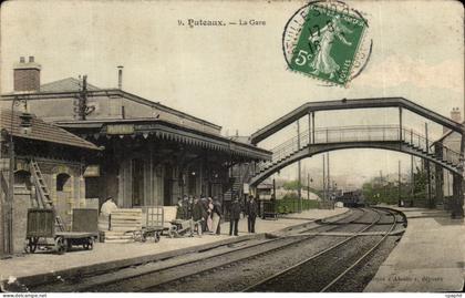 CPA Puteaux La Gare Train