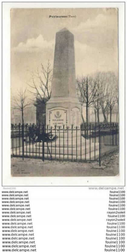 carte de puylaurens ( monument au morts ) ( peu courante )