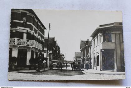 Cpsm, Quend plage les pins, rue de Paris, Somme 80