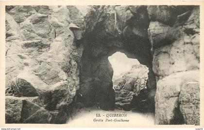 CPA Quiberon grotte port Goulhome
