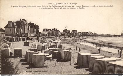 CPA Quiberon La Plage Dans La Baie De Quiberon