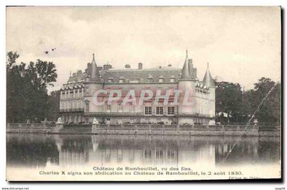 CPA Chateau de Rambouillet vu des Iles