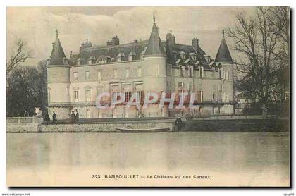 CPA Rambouillet le Chateau vu des Canaux