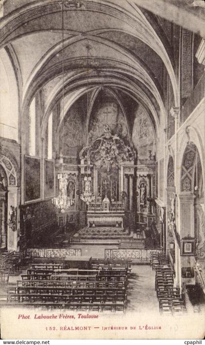 CPA Realmont Interieur De L'Eglise