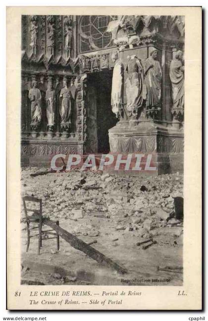 CPA Le Crime de Reims Portail De Reims Militaria