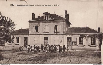 87 - HAUTE-VIENNE - RANCON - école des garçons et mairie - animation - 10416