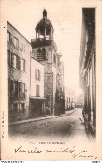CPA Riom Eglise Des Marthuret