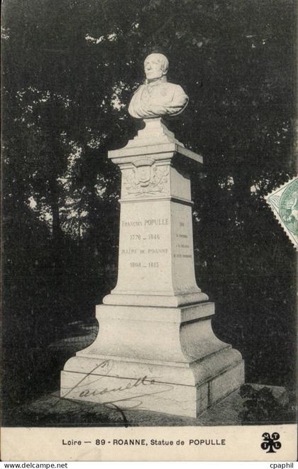 Roanne - Statue de Populle - CPA