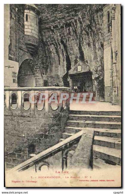 CPA Rocamadour Le parvis
