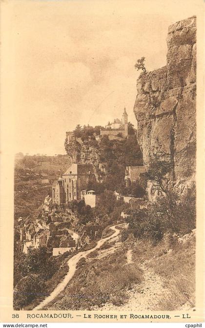 CPA Rocamadour Le Rocher et Rocamadour