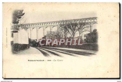 CPA Roquefavour la gare