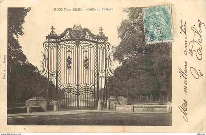 78 - Rosny sur Seine - Grille du Château - CPA - Voir Scans Recto-Verso