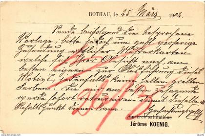 CPA Jerome Koenig ROTHAU (393695)